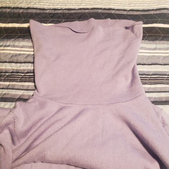 Talbots Size MP Medium Petite Light Purple 100% Merino Wool Turtleneck Sweater - Picture 5 of 9